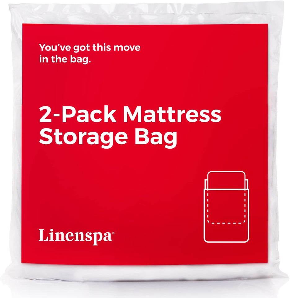 Mattress Bag for Moving and Storage, LS02QQMB, White, Queen