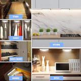 10 LED under Cabinet Lights, under Cabinet Light,Closet Lights Motion Sensor Light,Usb Rechargeable Stick-On Stairs Step Light Bar, LED Night Light Magnetic Closet Lighting, (2 Pack)