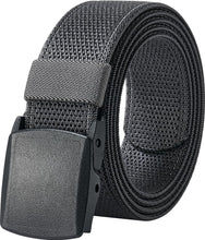 Load image into Gallery viewer, Men&#39;S Micro-Elastic Belts with Plastic Buckle for Work Sports, Easy Trim to Fit 27-46&quot; Waist
