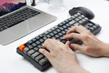 K8 Wireless Bluetooth/Usb Wired Mechanical Keyboard, Hot-Swappable Tenkeyless 87 Keys RGB LED Backlit Gateron Brown Switch N-Key Rollover, Aluminum Frame for Mac and Windows