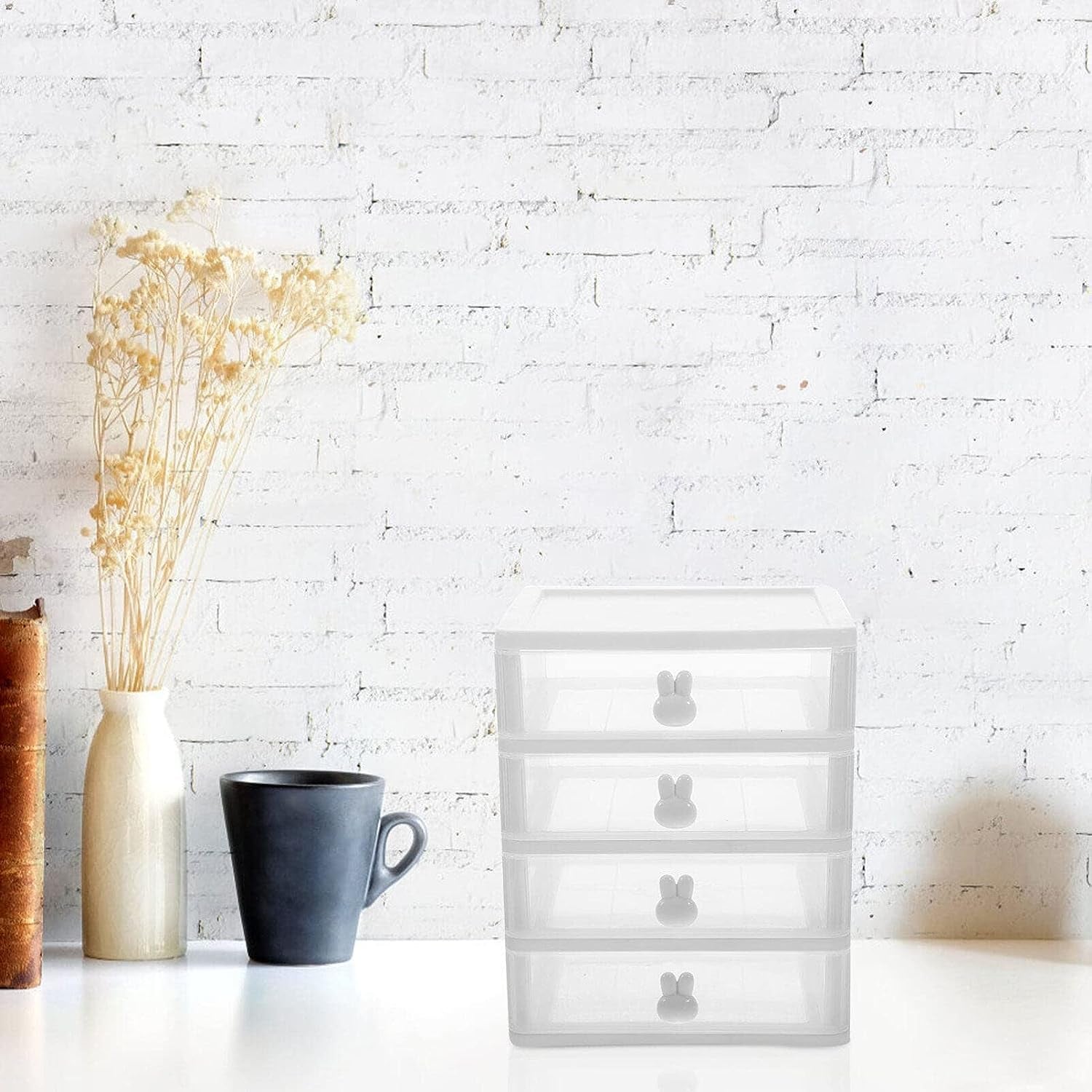 Desk Organizer with Drawer Desktop Storage Drawer Multi Layer Cosmetic Storage Cases Stationery Holder