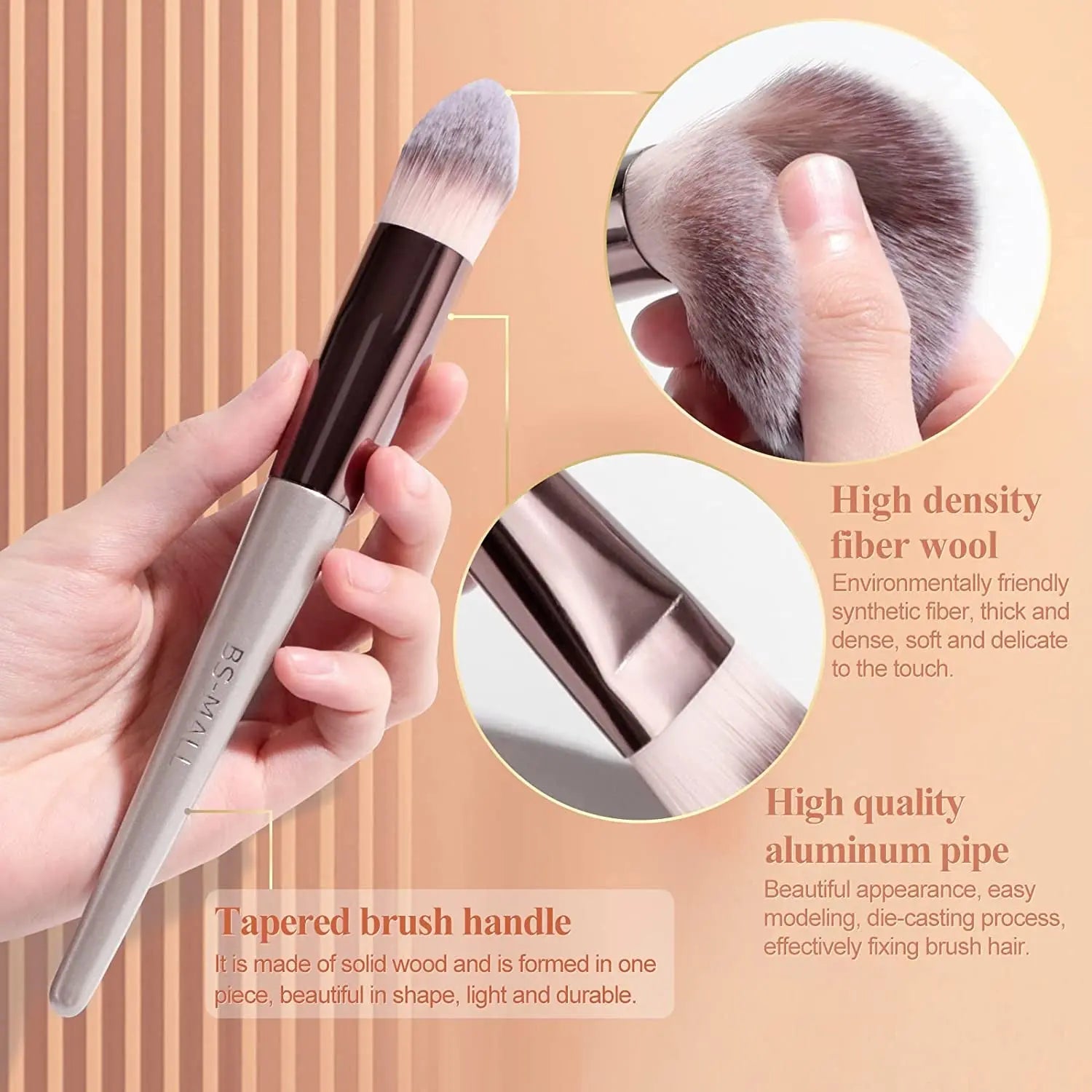 Makeup Brushes Premium Synthetic Foundation Powder Concealers Eye Shadows Silver Black Makeup Brush Sets(18 Pcs)