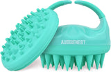 Hair Scalp Massager Shampoo Brush Shower Scrubber, Soft Silicone Bristles for Hair Wash with Body Brush Attachment That Removes Dandruff and Stimulate Hair Growth – Green