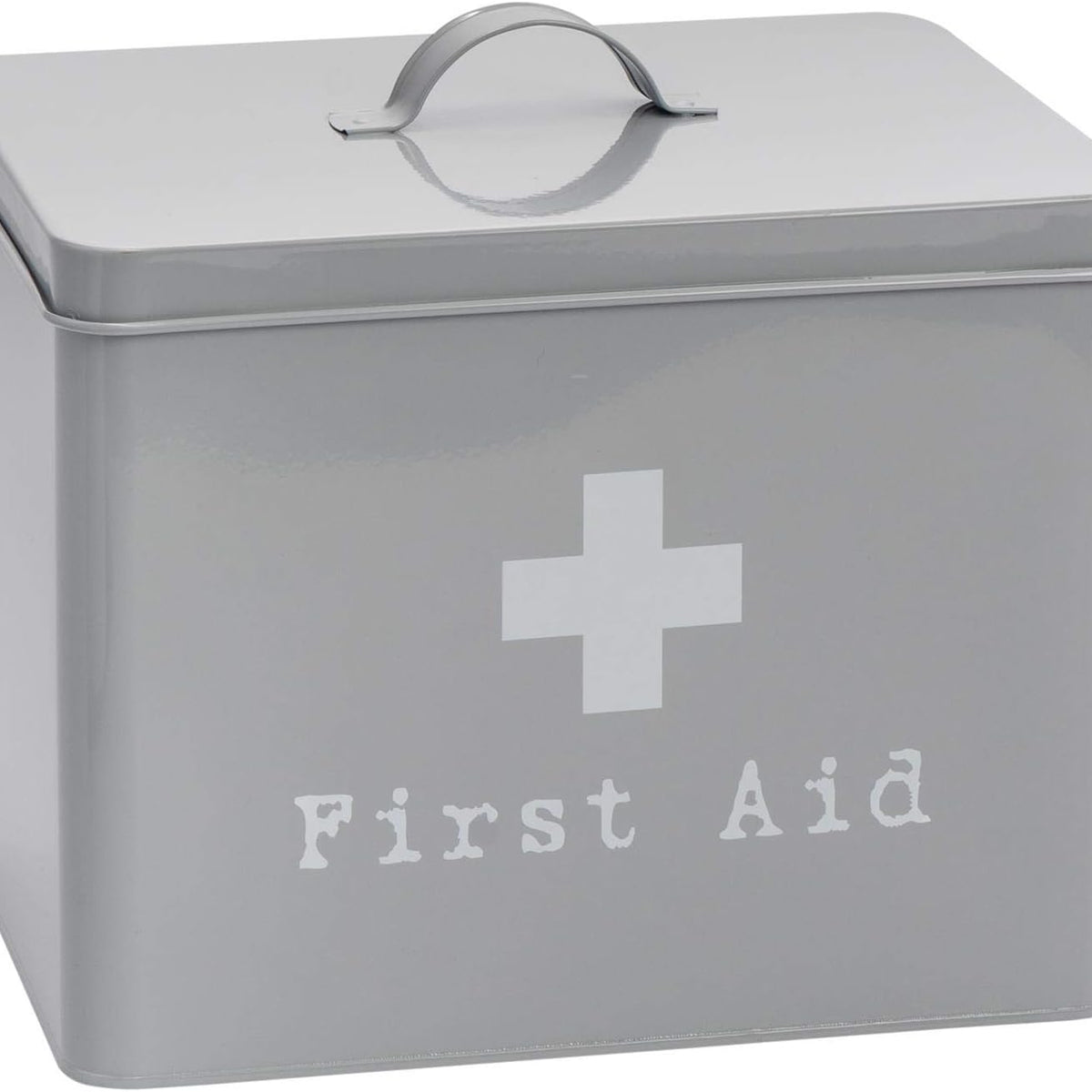 Industrial First Aid Box - Vintage Style 2-Tier Steel Medicine Storage ...