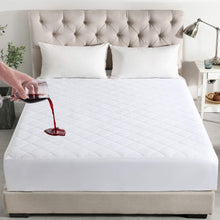 Load image into Gallery viewer, Waterproof Quilted Mattress Protector Queen Fitted Bed Topper, Hypoallergenic, Super Soft -Breathable and Noiseless Mattress Cover Stretches up to 40Cm Deep Mattress Support (Queen 155X200)
