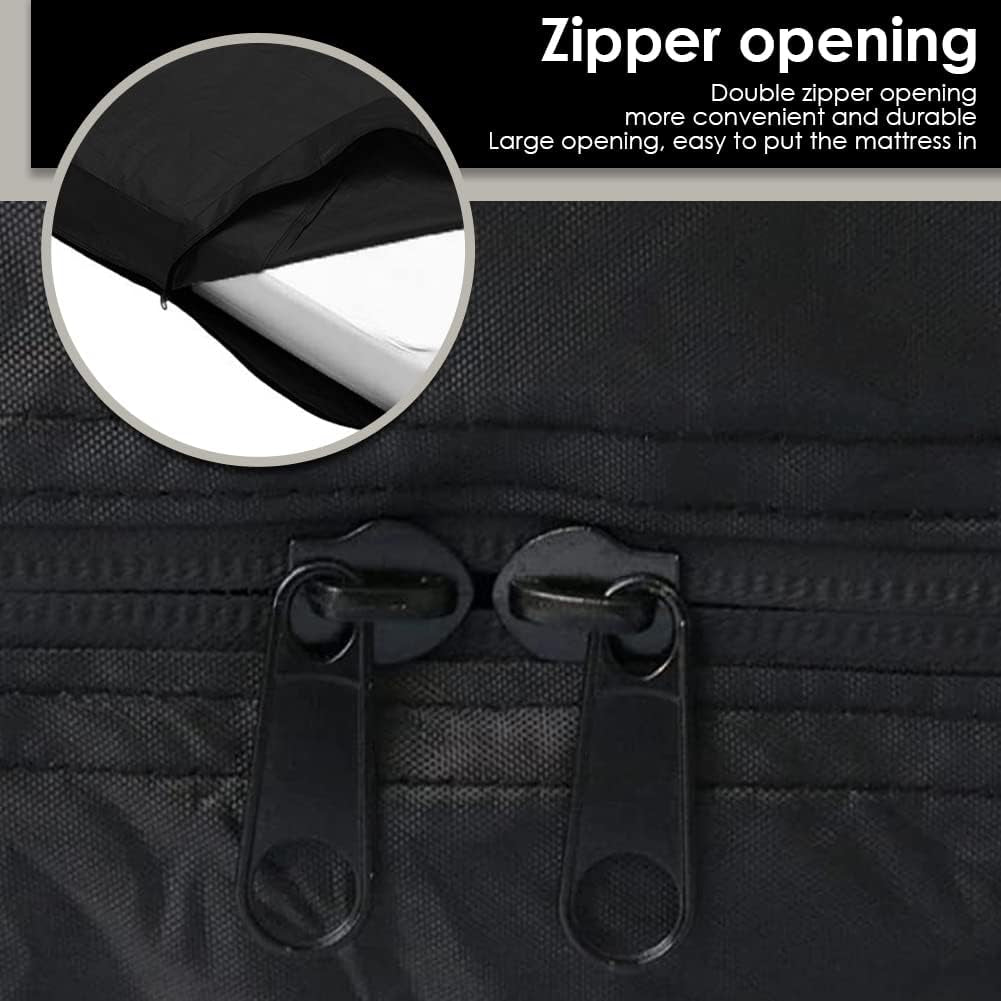 Mattress Bag for Moving and Storage Waterproof Reusable Mattress Cover with Handle for Moving Mattress Storage Bag Fit for Twin Queen King Size (Black, King)