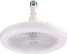 Load image into Gallery viewer, Ceiling Fans with Lights, E27 LED Lighting Outdoor Ceiling Fan, Low Profile Ceiling Fan with Lights and Aromatherapy Tablets, Small Enclosed Ceiling Fan for Kids Room, Kitchen, Bedroom (White)
