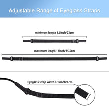 Load image into Gallery viewer, Adjustable Glasses Strap, Comfort Eyeglass Holder Sunglass Strap for Women Men Kids, Unisex Eye Glasses String Strap - 3 Pack

