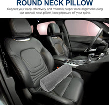 Load image into Gallery viewer, Round Neck Pillows round Cervical Roll with Removable Washable Cover Neck Roll Pillows Lumbar Pillow Ergonomically Designed for Head Neck Back Legs

