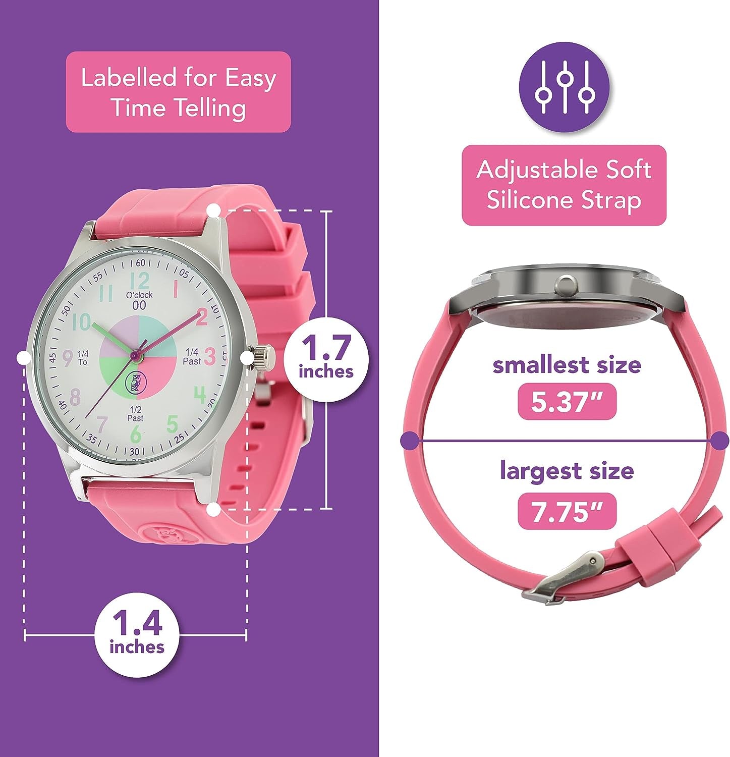 Kids Watch - Analog Watches for Kids. Great for Boys and Girls Aged 4+. Perfect Kids Analog Watch Telling Time Teaching Tool.