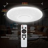 Blue_Bone LED Ceiling Light 32W Ø 40Cm Smart with Bluetooth Speaker RGBW Color Changing App or Remote Control Flush Mount Lamp for Kitchen Living Children'S Bedroom(1920Lm RGB 3000K-6500K)