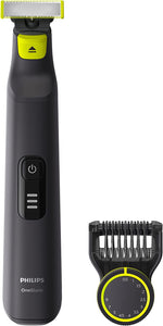 Oneblade Pro Face Shaver Trimmer with Rechargeable 90Min Li-Ion Battery, 1 Hour Charge Time, 14-Length Precision Comb and LED Digital Display, Chrome, QP6530/15
