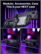 Load image into Gallery viewer, Modcase for Steam Deck, PC0104 Modular Steam Deck Case with Detachable Front Shell Valve Steam Deck Accessories Include Protective Case, Face Cover, Metal Bracket and Strap - Basic Set
