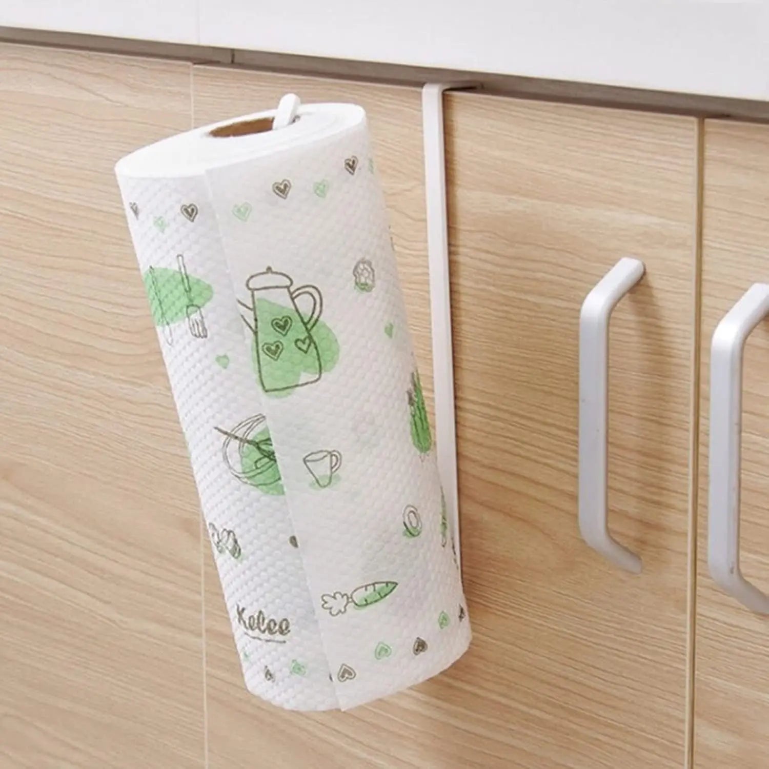 Paper Roll Holder, Paper Towel Roll Holder Dispenser Napkins Storage Rack Paper Towel Holder under Kitchen Cabinet Hanging Paper Towel Rack Hanger