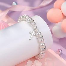 Load image into Gallery viewer, Baptism Gifts for Girl, First Communion Gifts Bracelets for Girls, Cross Bracelet
