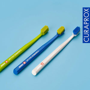 Toothbrush Set CS 5460-3-Pack Ultra Soft Manual Toothbrush for Adults with 5460 Curen Bristles - Random Color (3 Pack)