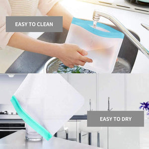 17 PCS Reusable Freezer Bags-Food Storage Bag for Kitchen Storage & Organisation, BPA Free PEVA Storage Bags Extra Thick Sandwich Leakproof Eco-Friendly Ziplock Bags for Food Bags Lunch Bags