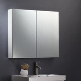 Pencil Edge Wall Hung Bathroom Toilet Shower Mirror Cabinet, Shaving Cabinet, Makeup Mirror, Vanity Mirror, Storage Wall Mirror 750 X 720 X 150Mm
