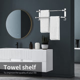 Stretchable 45-75 Cm(17-30 Inches) Towel Bar for Bathroom Kitchen Hand Towel Holder Dish Cloths Hanger SUS304 Stainless Steel RUSTPROOF Wall Mount No Drill Sdjustable (Two BAR)