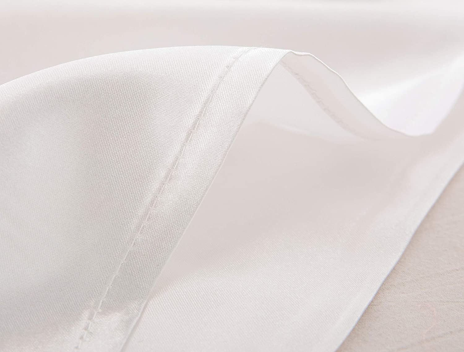 Satin Pillowcase,  2 Pack 20"X 30" Silk Satin Pillowcases for Hair and Skin Queen Size Pillow Case with Envelope Closure (50X75Cm, Elegant White)