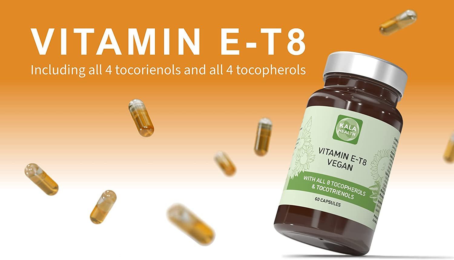 Unique Vegan Formula with All 8 Tocopherols and Tocotrienols Vitamin E– 400 IU Contains No Pah’S, Heavy Metals, Contaminants or Preservatives - Certified Sustainable - Hair, Scars and Skin