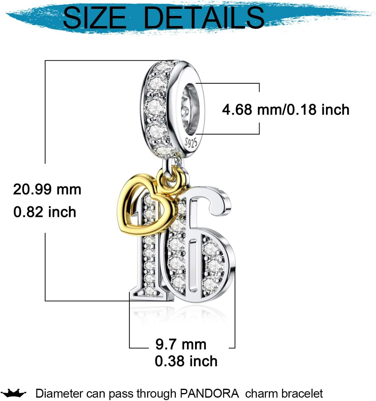 Murano Glass Charm Fit Pandora Charm Bracelets,925 Sterling Silver Flower Charm Glass Bead for Bracelet and Necklace