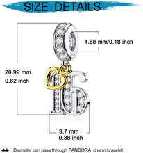 Load image into Gallery viewer, Murano Glass Charm Fit Pandora Charm Bracelets,925 Sterling Silver Flower Charm Glass Bead for Bracelet and Necklace
