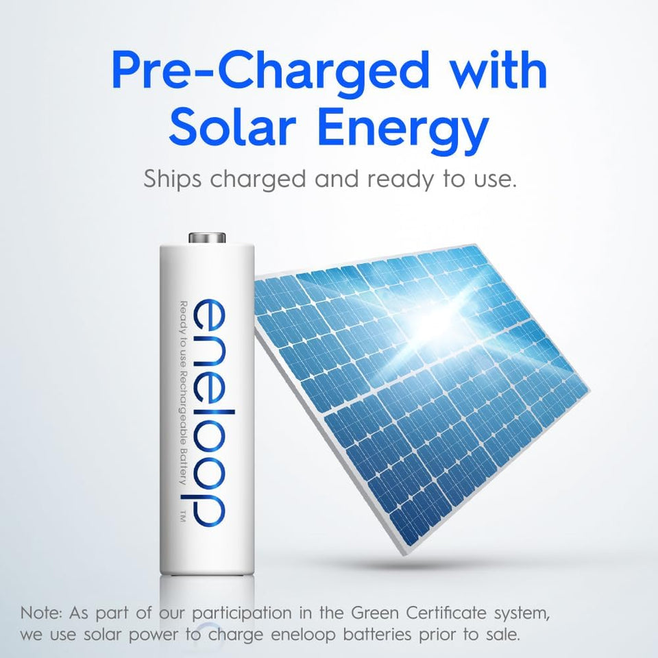 Eneloop AA Pre-Charged Rechargeable Batteries, 4-Pack (BK-3MCCE/4BA)