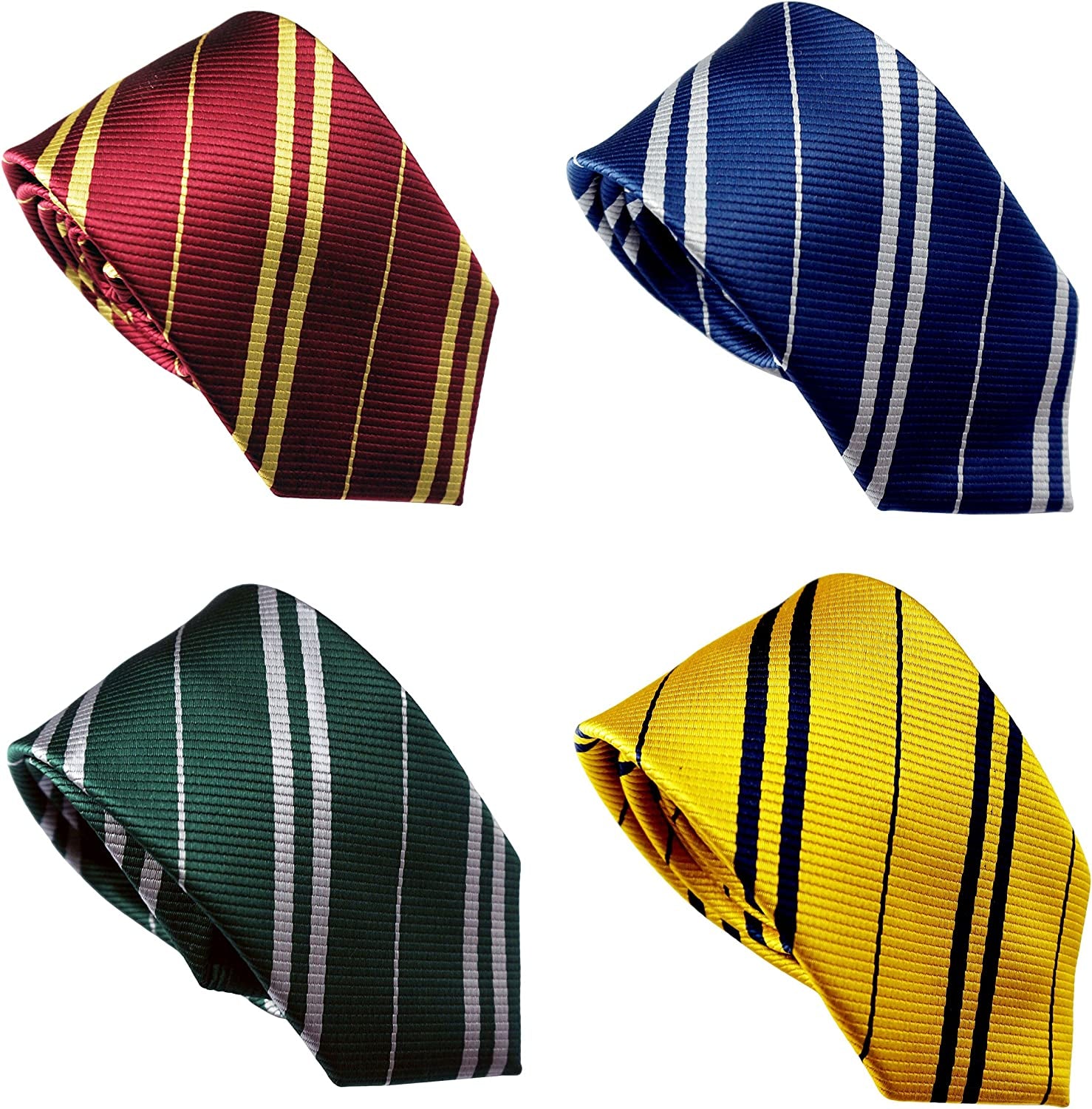 4 Pack Pinstriped Formal Necktie Tie Set