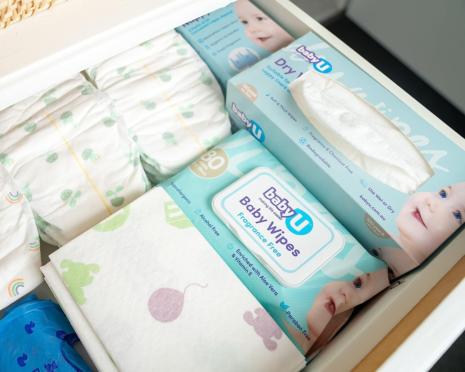Babyu Dry Wipes 600Pk, 6 X 100Pk