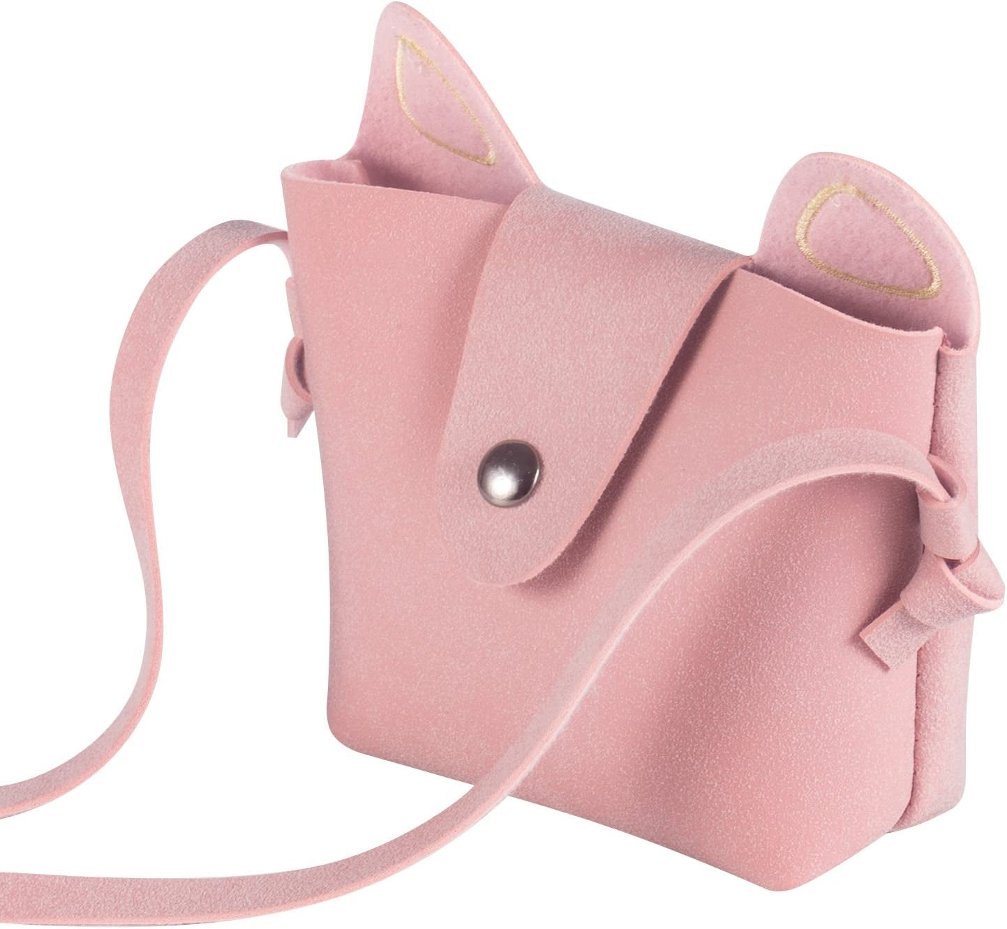 Little Girls Purses Pink Cute Cat Shoulder Crossbody Bag for Kids,Toddler,Girls, Pink