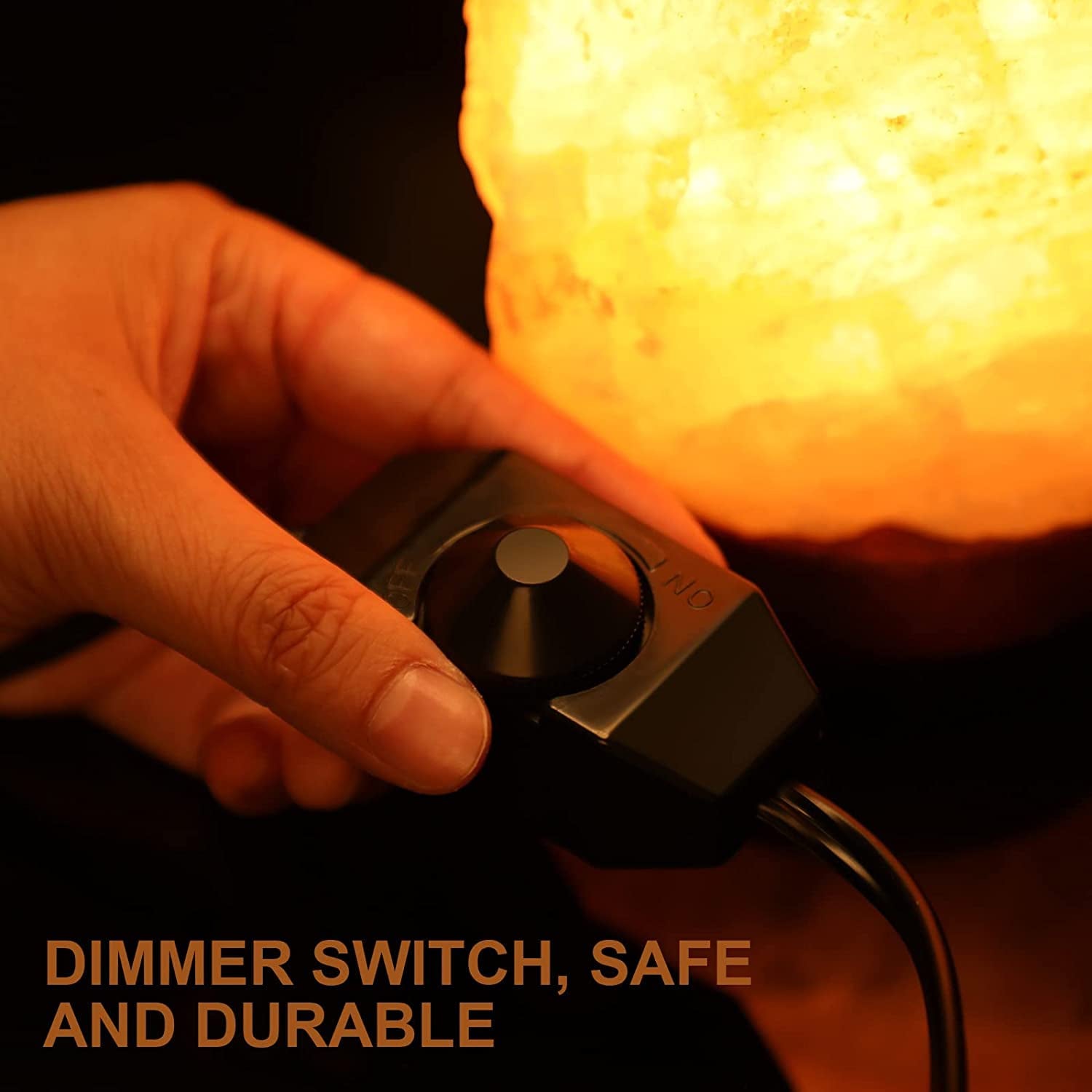 Salt Lamp Cord Replacement with Dimmer Switch and 3 Free Bulbs, Original Replacement Power Cord with Base Assembly E14 Socket & Metal Clip, for All Himalayan Crystal Salt Rock Lamp - 240V SAA Standard