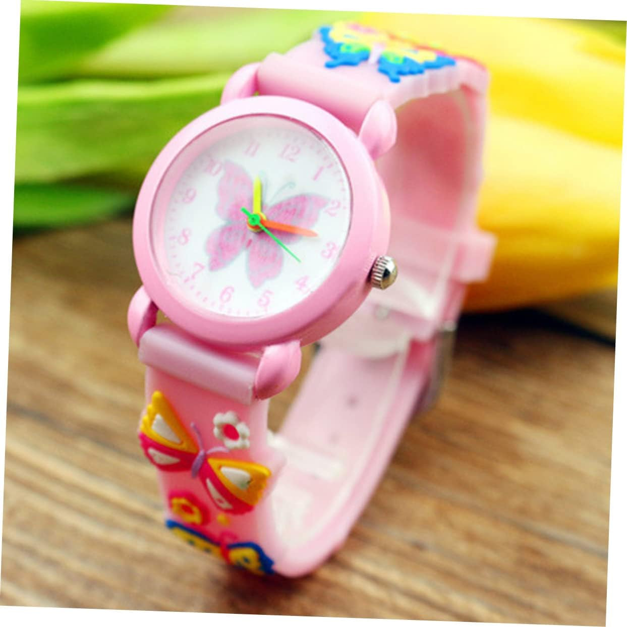 Butterfly Watch Girl Watch Ornament for Kids Toddler Watches Kids Watches for Girl Kids Watch Ornament Funny Kids Watch Plastic Pink Adorable Cartoon Watch Adorable Toddlers Watch
