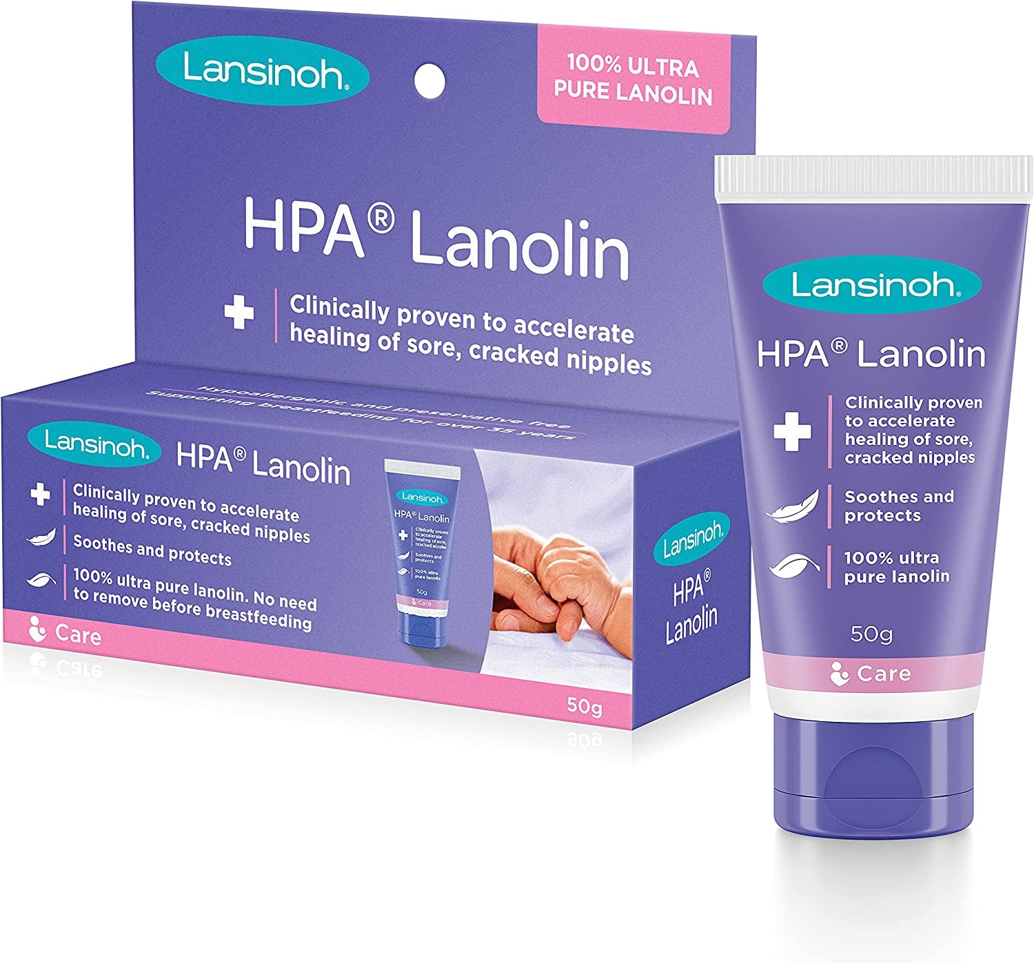 HPA Lanolin 100% Ultra Pure Lanolin, 50G, 50 Grams