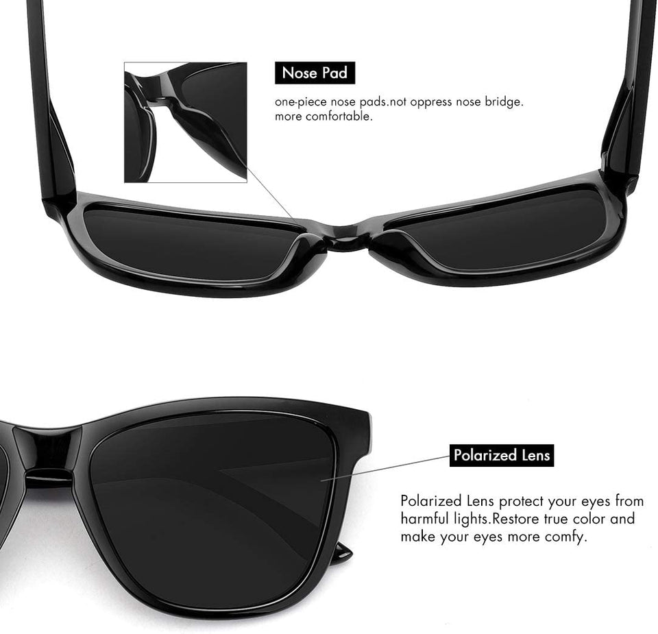Polarized Sunglasses for Women Men Classic Retro Designer Style