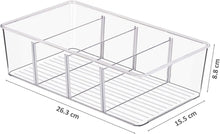 Load image into Gallery viewer, 2 Pack Plastic Food Storage Containers Bins, Stackable Bathroom Kitchen Pantry Drawer Makeup Organisers Bins, Food Storage Bag Tea Box, Storage Baskets &amp; Bins, Fridge Storage Organiser Containers (2)
