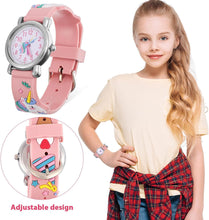 Load image into Gallery viewer, Unicorn Watch 1 Sets Bright Color Cartoon Lovely Children Watch with Bracelet Unicorn Watch for Kids
