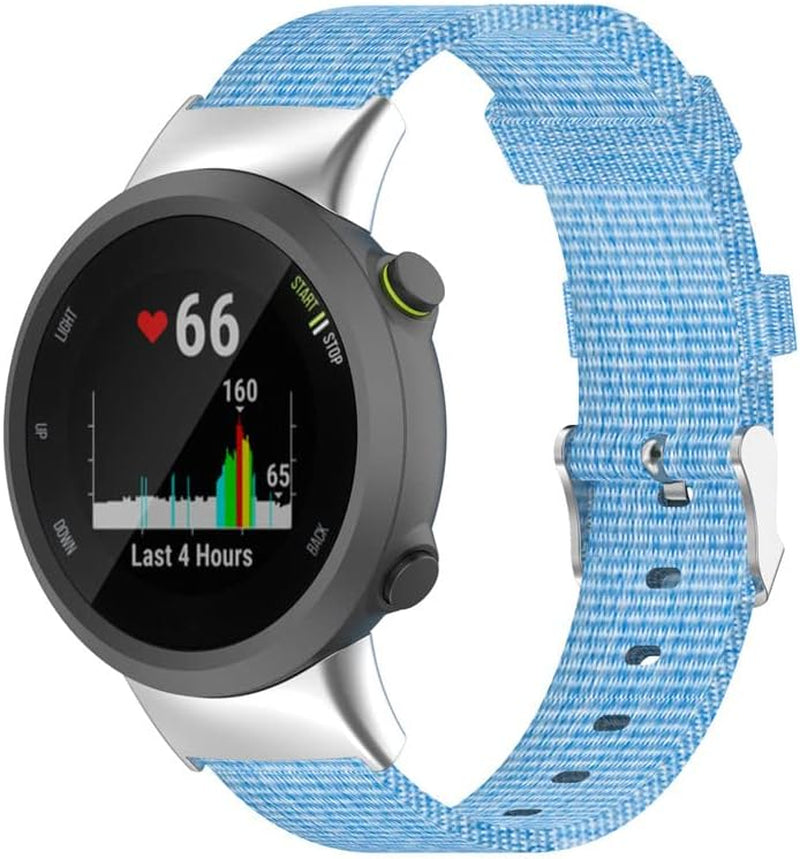 Nylon Smart Watchband for Garmin Forerunner 45 45S Sport Wristband Strap with Tool for Garmin Swim 2 Bracelet Correa Accessories (Color : Blue, Size : for Swim 2)