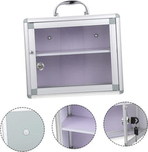Load image into Gallery viewer, Medication Storage Case 1 Set Multi-Layer Medicine Box with Lock Office Accessories Car Lock Box Emergency Storage Box Locking Storage Box Wall-Mounted Locking Box Handle
