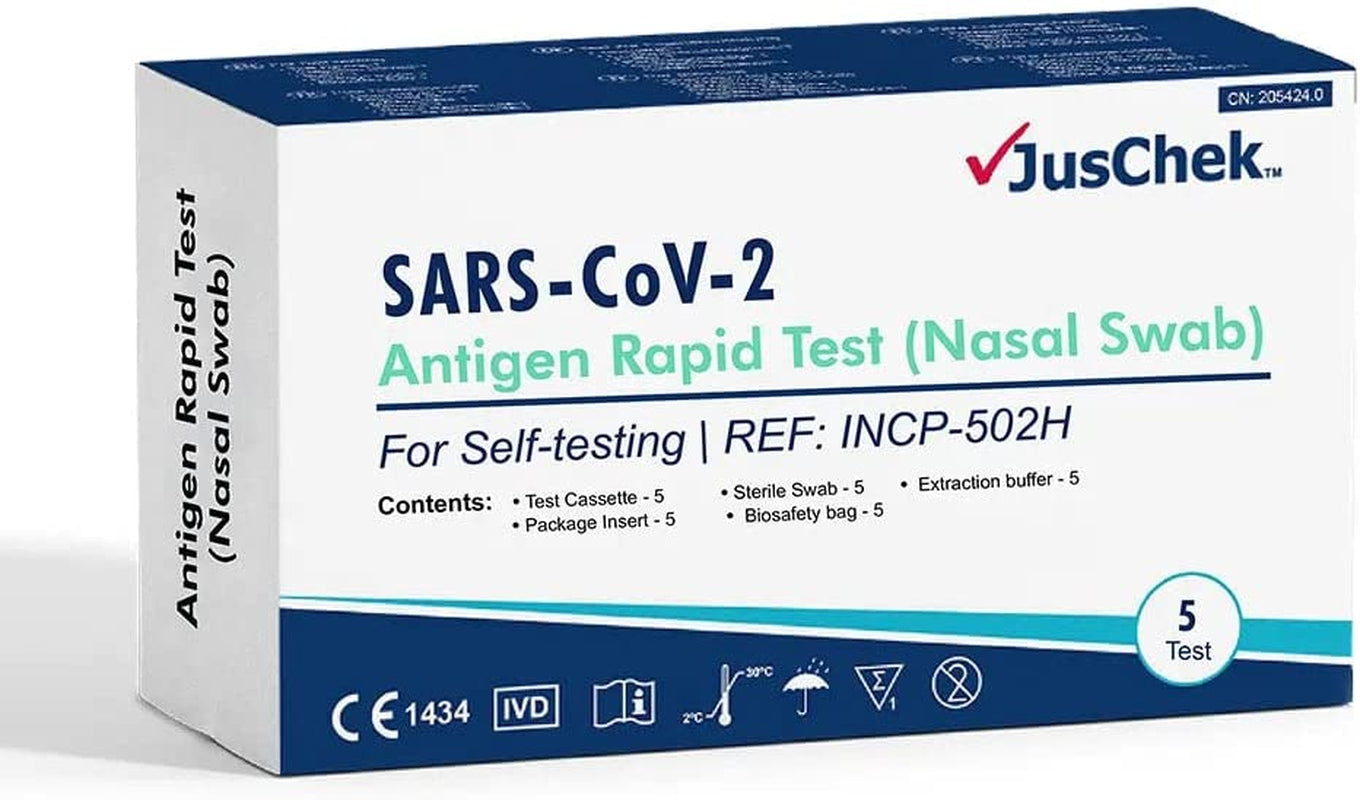 Sars-Cov-2 Rapid Antigen Test Kits - 5 Pack Nasal Swab