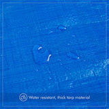 Mattress Bag with Handles for Moving and Storage - Queen Size - Extra Thick, Reusable, Waterproof Material - Strong Zipper (Blue, Queen)