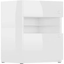 Load image into Gallery viewer, Bathroom Cabinet Home Laundry Room Rack Washroom Organiser Cupboard Storage Cabinet Furniture High Gloss White Engineered Wood
