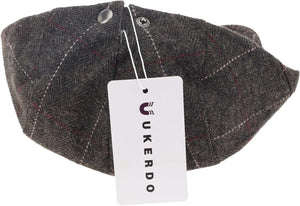 Mens Plaid Flat Berets Hat Newsboy Cabbie Duckbill Caps Fedora Adjustable Vintage Hiking Cycling Drivers Winter Warm Accessories for Birthday Gifts