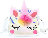 Unicorn Purse for Girls - Crossbody Holographic Bag with Zip and Adjustable Strap