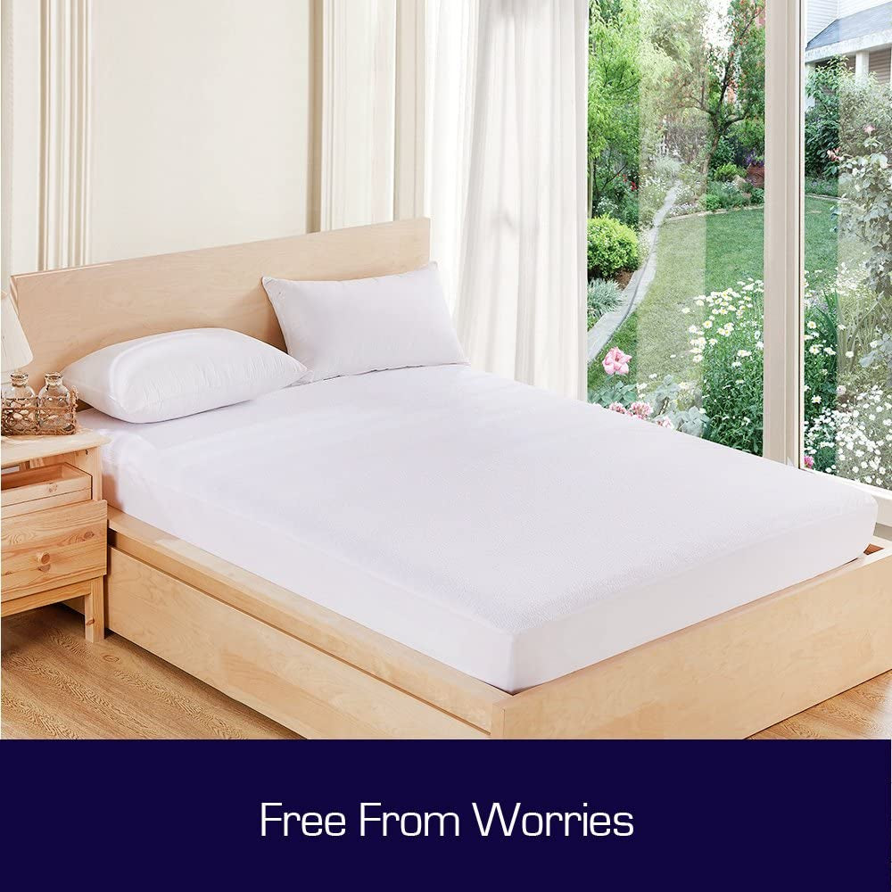 Cotton Terry Fully Fitted Waterproof Mattress Protector - 7 (King Single)