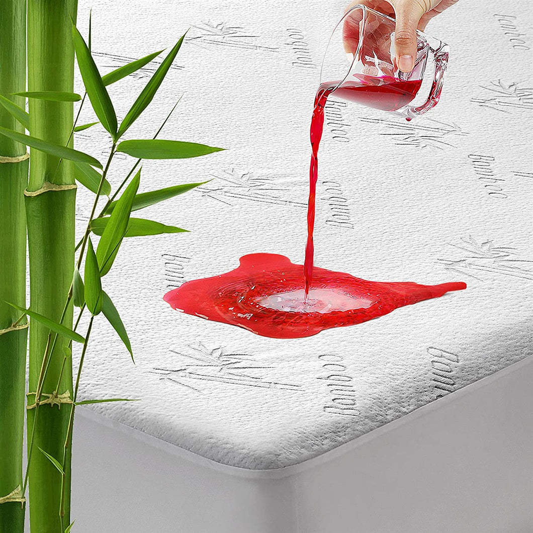 Mattress Protector King, Bamboo Mattress Cover Waterproof, 76