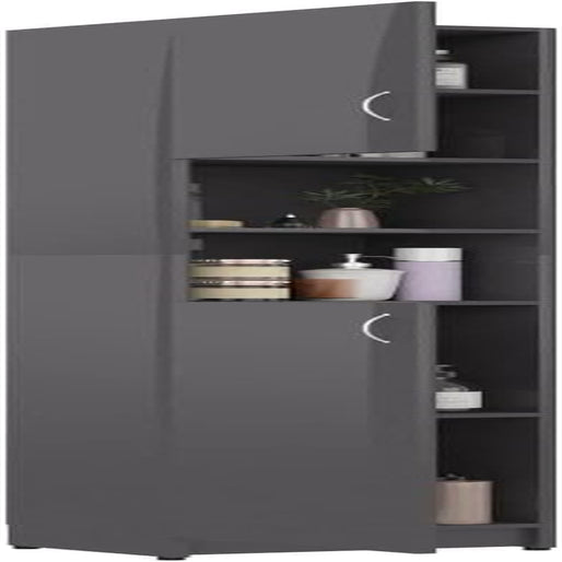 Bathroom Cabinet Home Laundry Room Rack Washroom Organiser Cupboard Storage Cabinet Furniture High Gloss Grey Engineered Wood