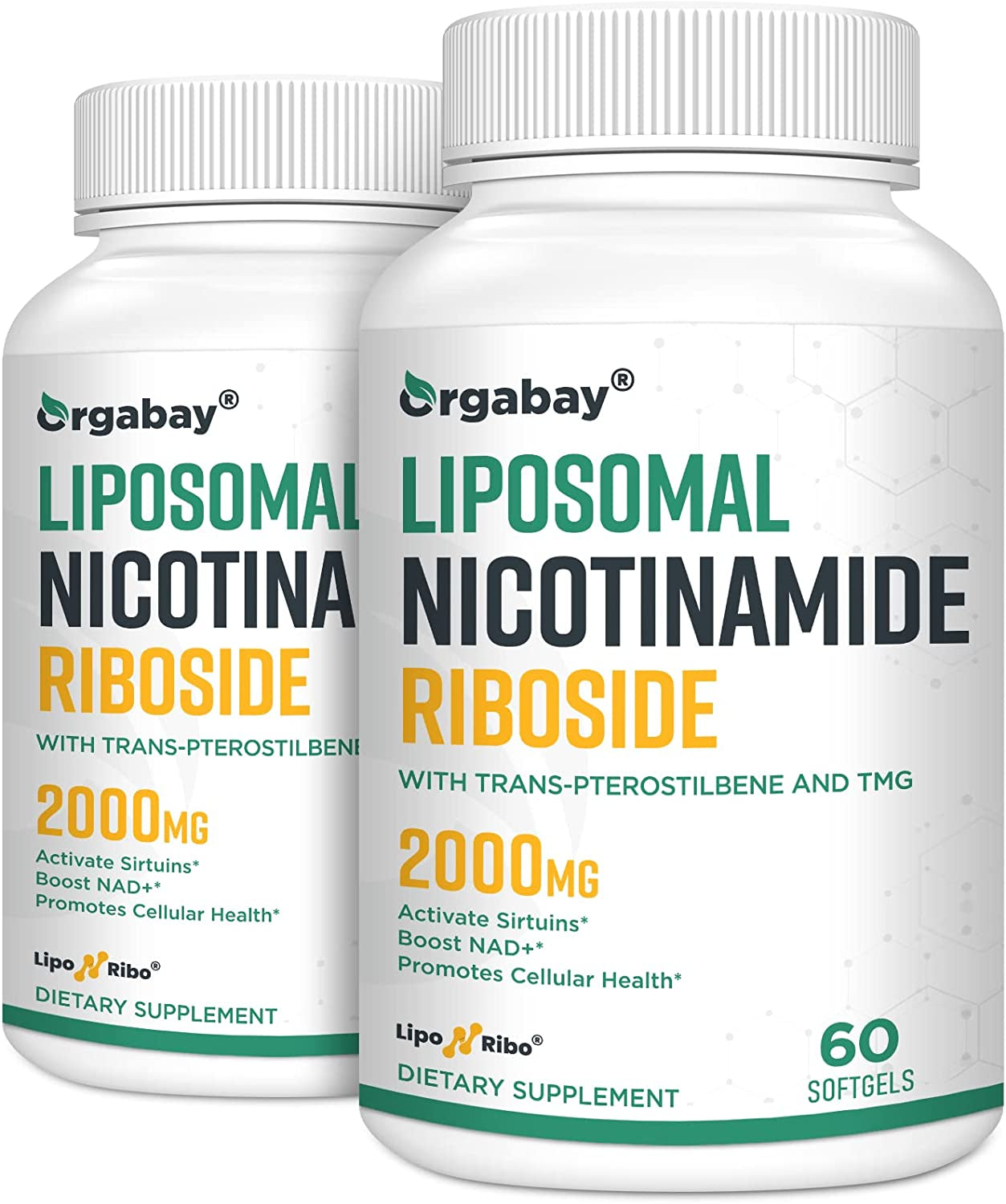 Liposomal Nicotinamide Riboside 2000 MG with TMG and Pterostilbene, Similar to NMN Supplements Boost NAD+, Metabolism Booster Support Healthy Aging ,120 Count