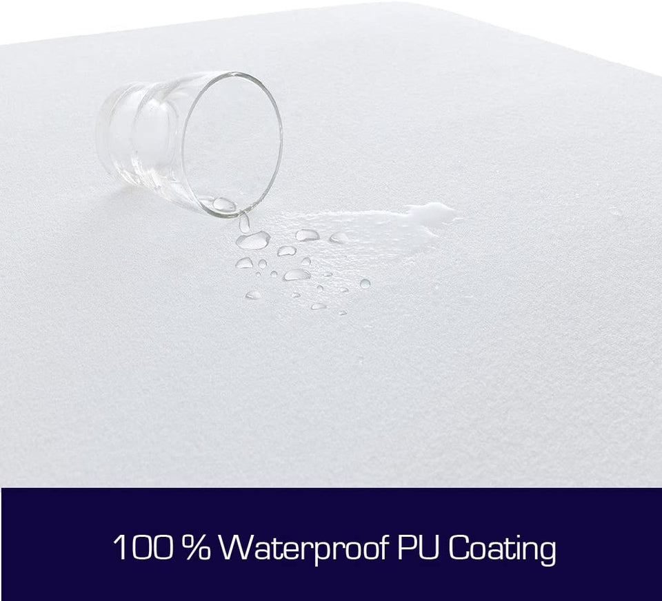 Cotton Terry Fully Fitted Waterproof Mattress Protector - 7 (King Single)