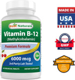Vitamin B-12 as Methylcobalamin (Methyl B12), 6000 Mcg 60 Sublingual Tablets (60 Count (Pack of 2))
